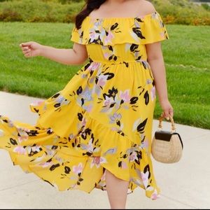 Lane Bryant yellow summer dress